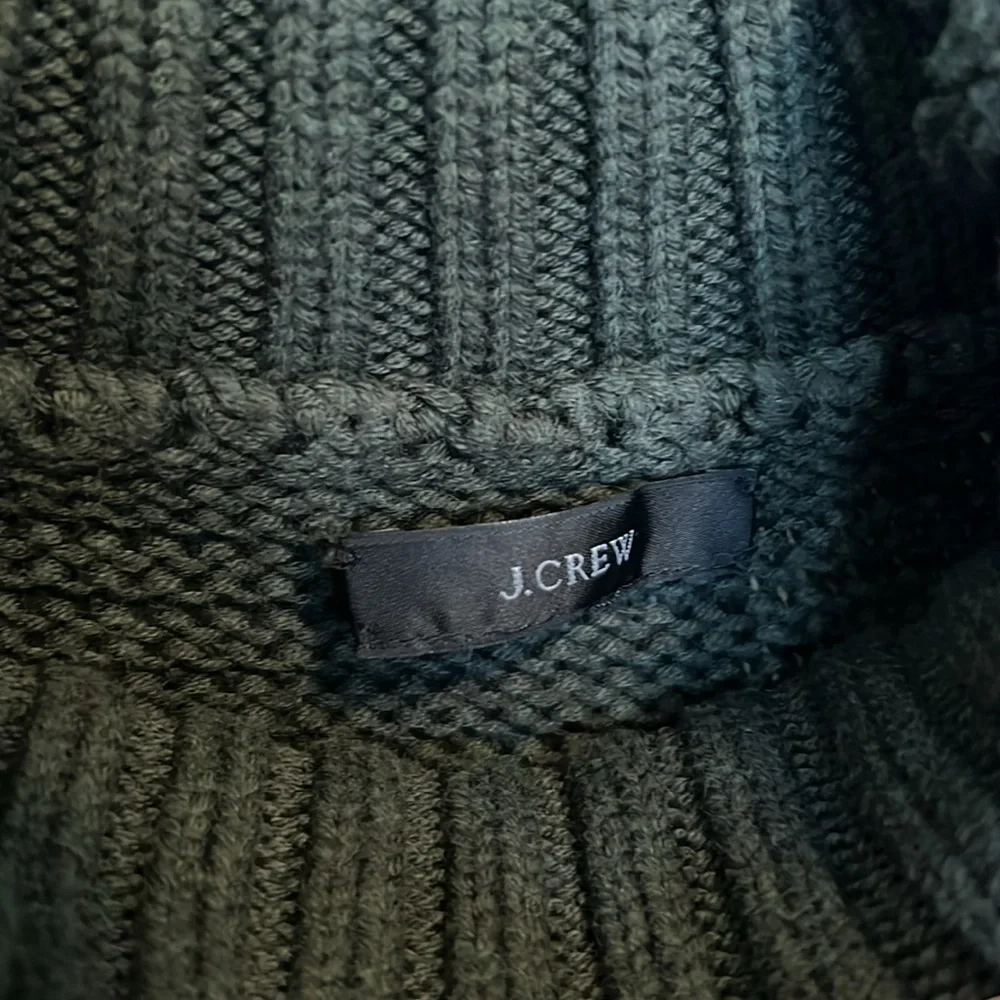 J. Crew Turtleneck Poncho Sweater in Dark Green - Picture 6 of 9